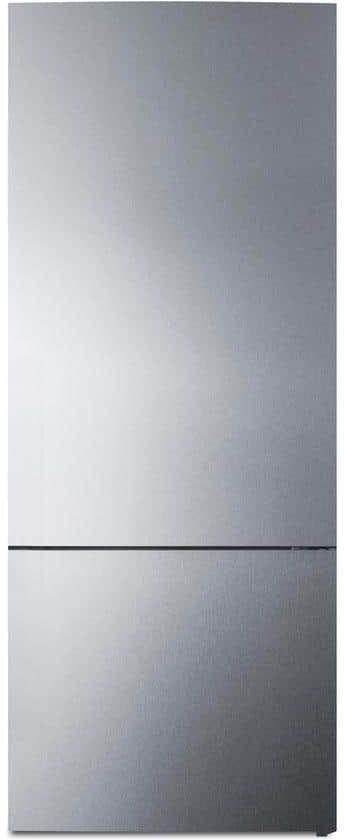 Summit Appliance 27 in. 14.8 cu. ft. Bottom Freezer Refrigerator in Stainless Steel Counter Depth