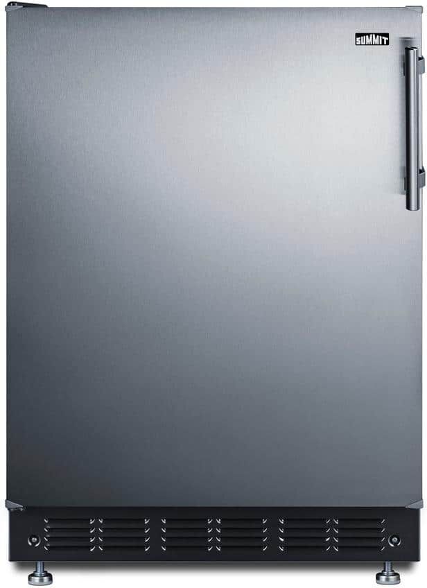 Summit Appliance 24 in. W 5.5 cu. ft. Freezerless Refrigerator in Stainless Steel