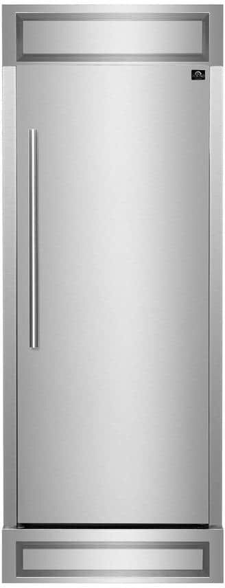 Forno Maderno 32" Right Swing Convertible Built-in Refrigerator/Freezer with Decorative Grill Trim 13.6 cu.ft. Stainless Steel