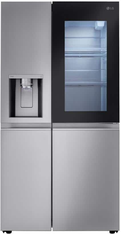 LG 27 cu. ft. Side by Side Smart Refrigerator w/ InstaView and Craft Ice in PrintProof Stainless Steel