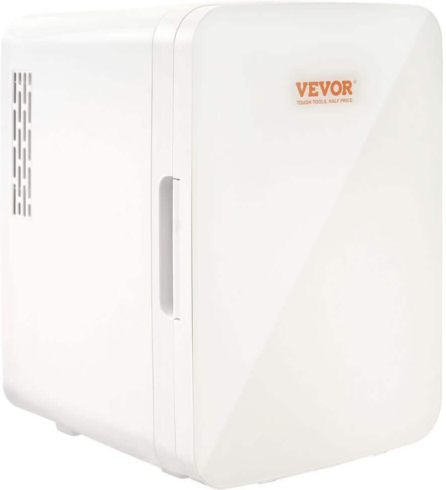 VEVOR Mini Fridge 10.8 in. 0.35 cu.ft. Retro Mini Refrigerator in White Small Beverage Fridges