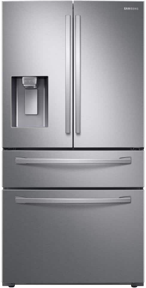 Samsung 28 cu. ft. 4-Door French Door Smart Refrigerator in Fingerprint Resistant Stainless Steel, Standard Depth