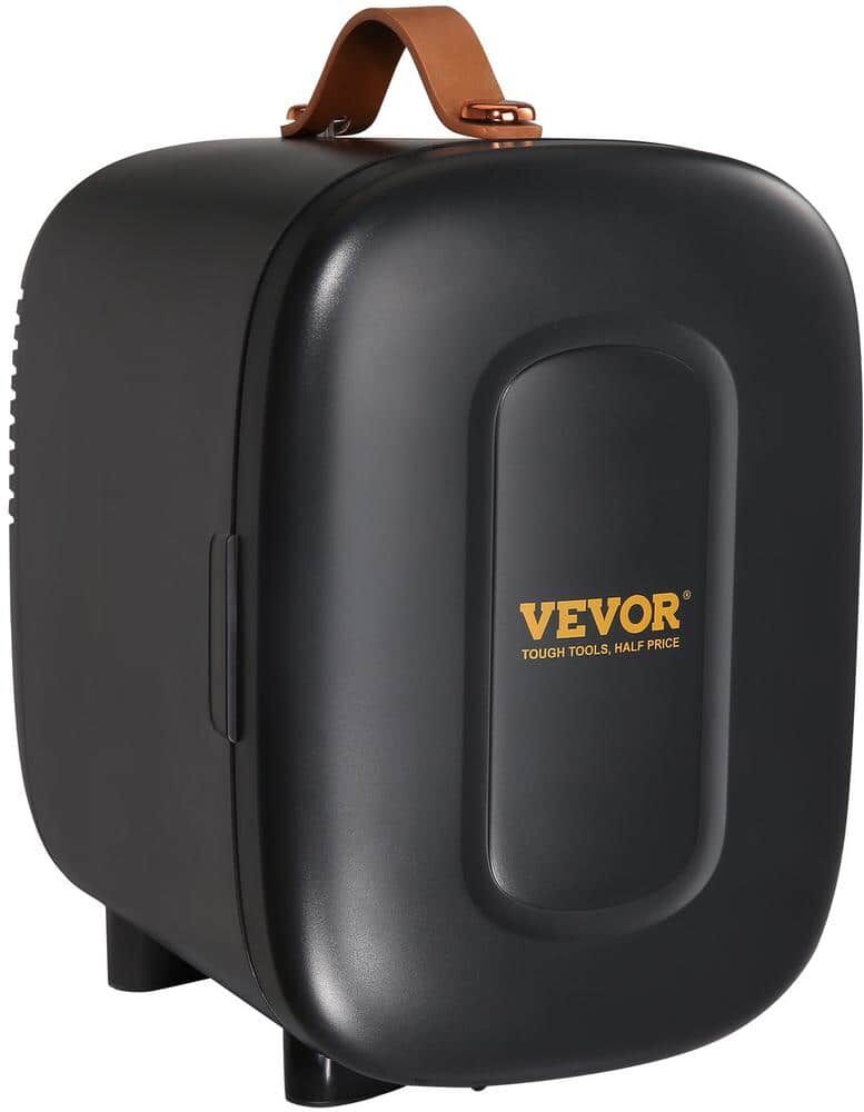 VEVOR Mini Fridge 11.26 in. 0.14 cu.ft. Retro Mini Refrigerator in Black Small Beverage Fridges