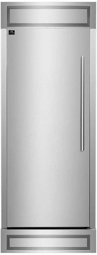 Forno Maderno 32" Left Swing Convertible Refrigerator/Freezer Built-In with Decorative Grill Trim, 13.6 cu.ft. Stainless Steel