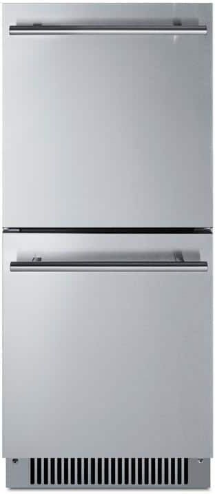 Summit Appliance 2.8 cu. ft. Under Counter Double Drawer Refrigerator in Stainless Steel, ADA Compliant