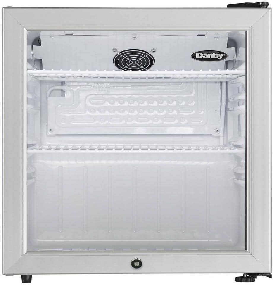 Danby 17.69 in. 1.6 cu.ft. Mini Refrigerator with Glass Door in Stainless Steel