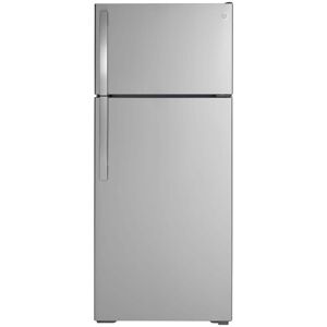 GE 17.5 cu. ft. Top Freezer Refrigerator in Stainless Steel, ENERGY STAR, Silver