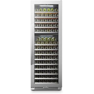 LANBO 153 Bottle Seamless Stainless Steel Dual Zone Wine Refrigerator