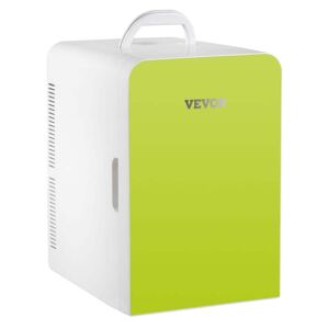 VEVOR 0.5 cu. ft. Mini Fridge Portable Glass Front Cooler and Warmer 12-Volt Lightweight Beauty Fridge without Freezer, Green