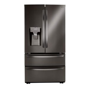 LG Electronics 22 cu. ft. French Door Refrigerator w/ Slim SpacePlus & Door Cooling in PrintProof Black Stainless Steel, Counter Depth
