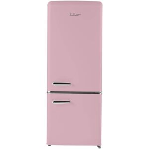 iio 7 cu. ft. Retro Bottom Freezer Refrigerator in Pink, ENERGY STAR