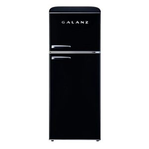 Galanz 10 cu. ft. Retro Frost Free Top Freezer Refrigerator in Black, ENERGY STAR