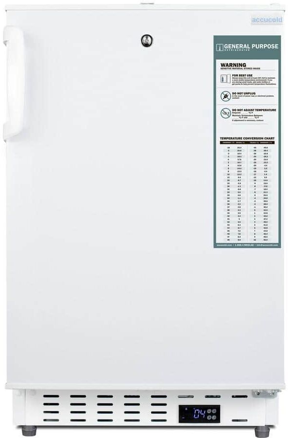 Summit Appliance 3.32 cu. ft. Healthcare Undercounter Refrigerator without Freezer in White, ADA Compliant