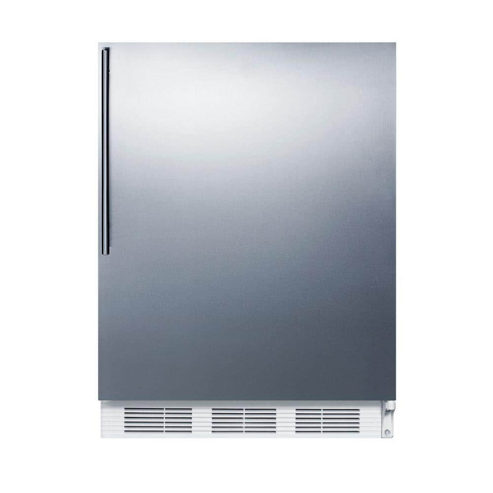 Summit Appliance 5.1 cu. ft. Mini Refrigerator with Freezer in Stainless Steel