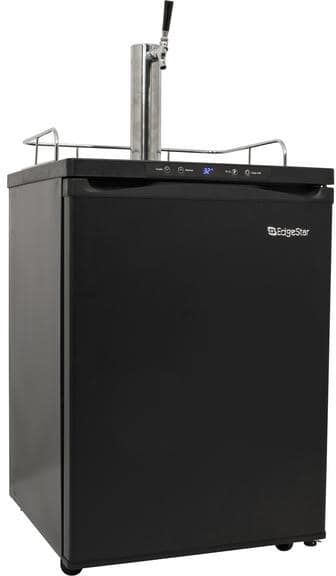 EdgeStar Single Tap 24 in. Full Size Beer Keg Dispenser with Digital Display in Black