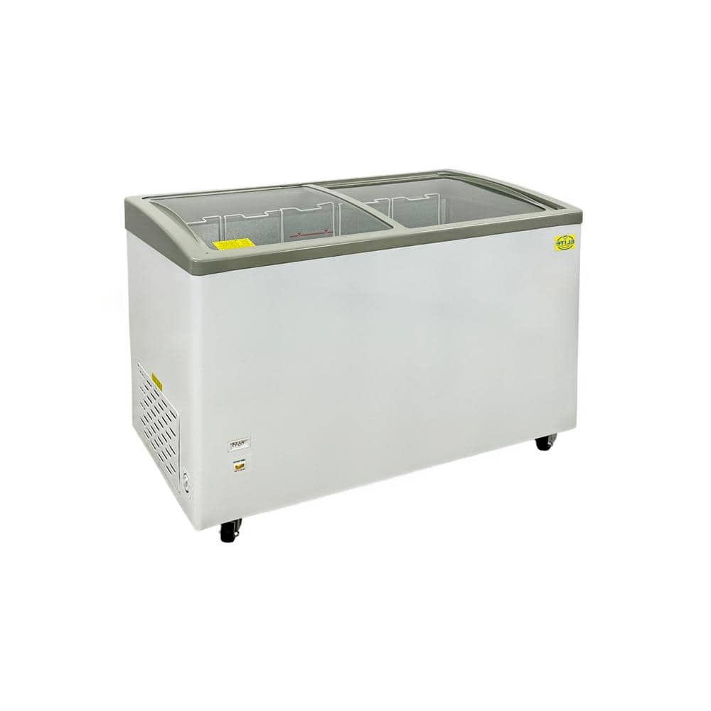 Elite Kitchen Supply 50.2 in. 12.69 cu. ft. Manual Defrost Commercial Ice Cream Chest Freezer ESD359S in White
