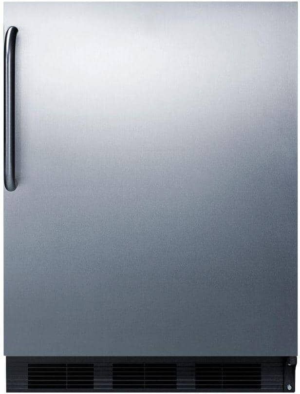 Summit Appliance 24 in. W 5.5 cu. ft. Mini Refrigerator in Stainless Steel without Freezer, ADA Compliant