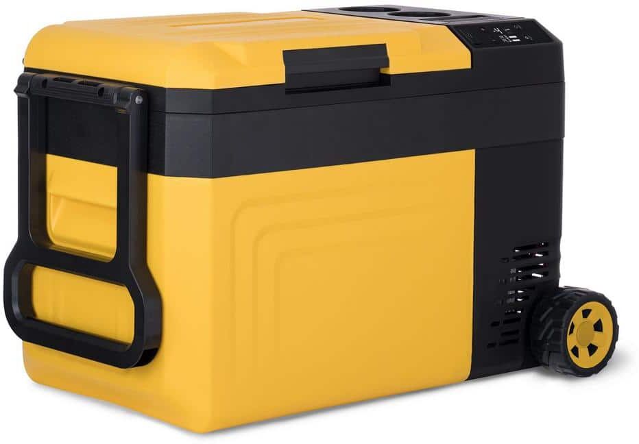 NewAir 25 qt. Jobsite Car Refrigerator 12/24-Volt Mini Fridge Chest Cooler with 18/20-Volt Dewalt Battery Adapter