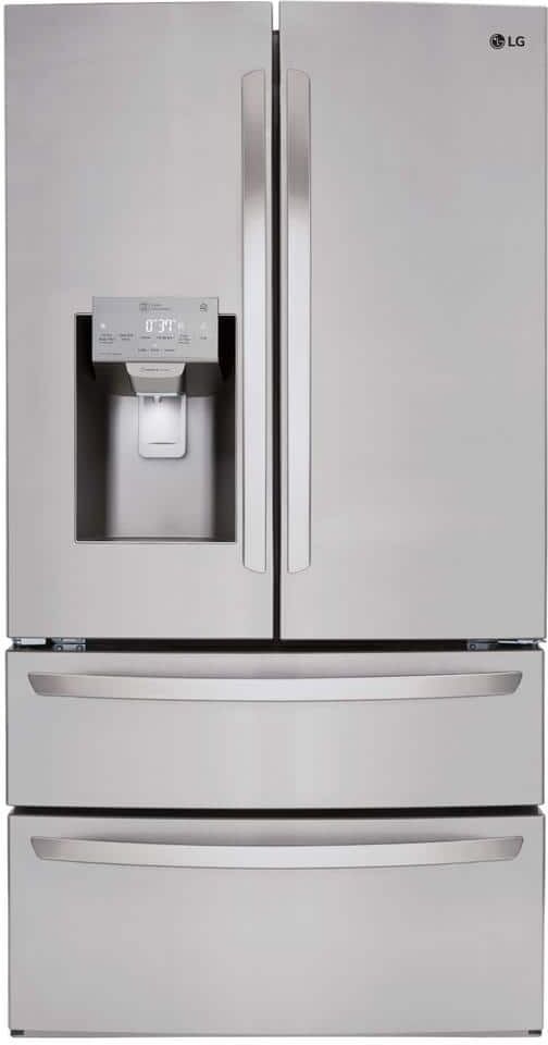 LG 28 cu. ft. 4-Door French Door Smart Refrigerator with Ice and Water Dispenser in PrintProof Stainless Steel