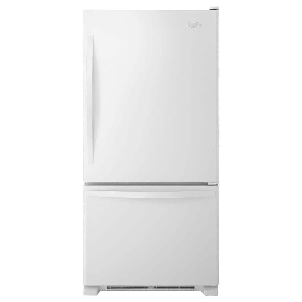 Whirlpool 22 cu. ft. Bottom Freezer Refrigerator in White with SPILL GUARD Glass Shelves