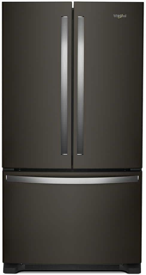 Whirlpool 25.2 cu. ft. French Door Refrigerator in Fingerprint Resistant Black Stainless with Internal Water Dispenser