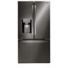 LG 28 cu. ft. 3 Door French Door Refrigerator with Ice and Water with Single Ice in Black Stainless Standard Depth