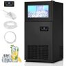 TAZPI Commercial Ice Maker 160 lbs. /24 H Freestanding Ice Maker Machine with 35 lbs. Storage, Black