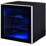 Gymax 17.5 in. 60-Can Beverage Refrigerator Beer Wine Soda Drink Cooler Mini Fridge Glass Door Black