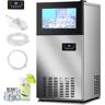 Commercial Ice Maker 160 lb./24 H Freestanding Ice Maker Machine with 35 lb. Storage, Stainless Steel