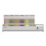 Koolmore 59 in. W 1 cu. ft. Commercial Countertop Refrigerator Condiment Prep Rail Station with Cover in Stainless Steel