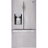 LG 28 cu. ft. 3 Door French Door Refrigerator with Ice and Water with Single Ice in Stainless Standard Depth