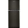 Whirlpool 24 in. 11.6 cu. ft. Top Freezer Refrigerator in Print Resistant Black Stainless, Counter Depth, ENERGY STAR