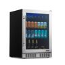 NewAir Built-in Premium 24 in. 224 Can Beverage Cooler Color Changing LED Lights, Seamless Stainless Steel Door