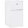 HOMCOM 3.2 Cu.Ft Retro Mini Fridge in White with Freezer