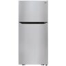 LG 30 in. W 20 cu. ft. Top Freezer Refrigerator w/ Multi-Air Flow and Reversible Door in Stainless Steel,ENERGY STAR