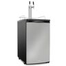 Ivation Dual Tap Kegerator, Beverage Dispenser and Universal Beer Cooler, Stainless Steel