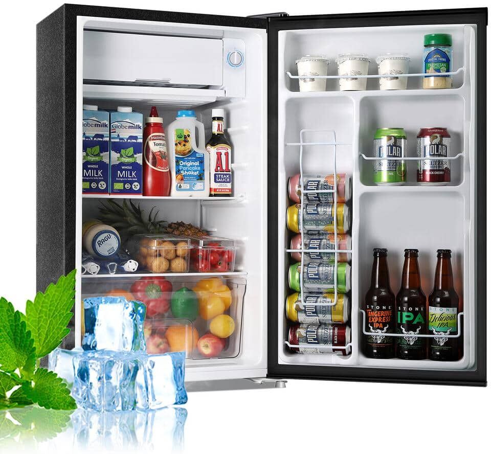 Power Down Your Bills: 2024 Best Energy Saving Refrigerators: A Comparative Review 6 JEREMY CASS 18.7 in. 3.2 cu.ft. Mini Refrigerator in Black with Reversible Single Door, Energy Saving, Low Noise