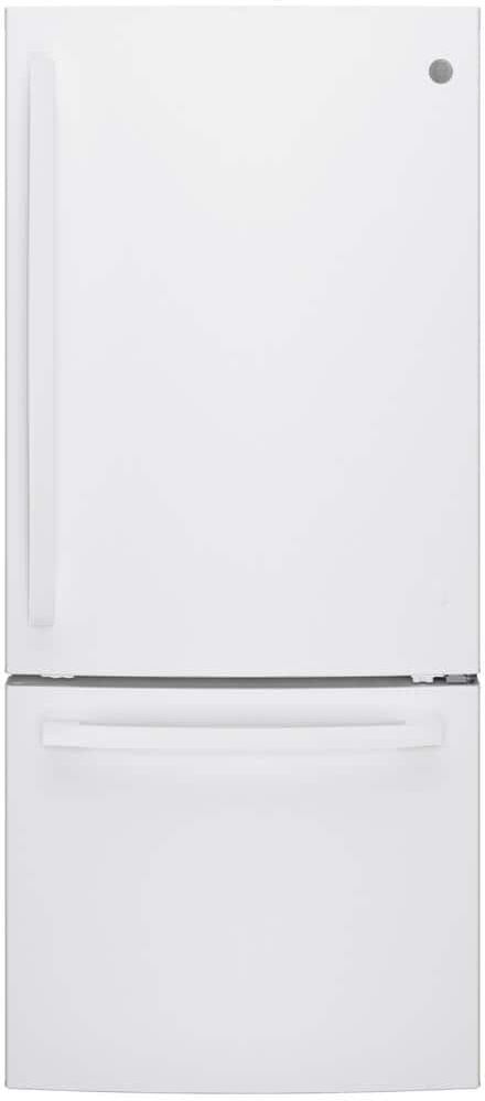 Power Down Your Bills: 2024 Best Energy Saving Refrigerators: A Comparative Review 33 GE 21.0 cu. ft. Bottom Freezer Refrigerator in White, ENERGY STAR
