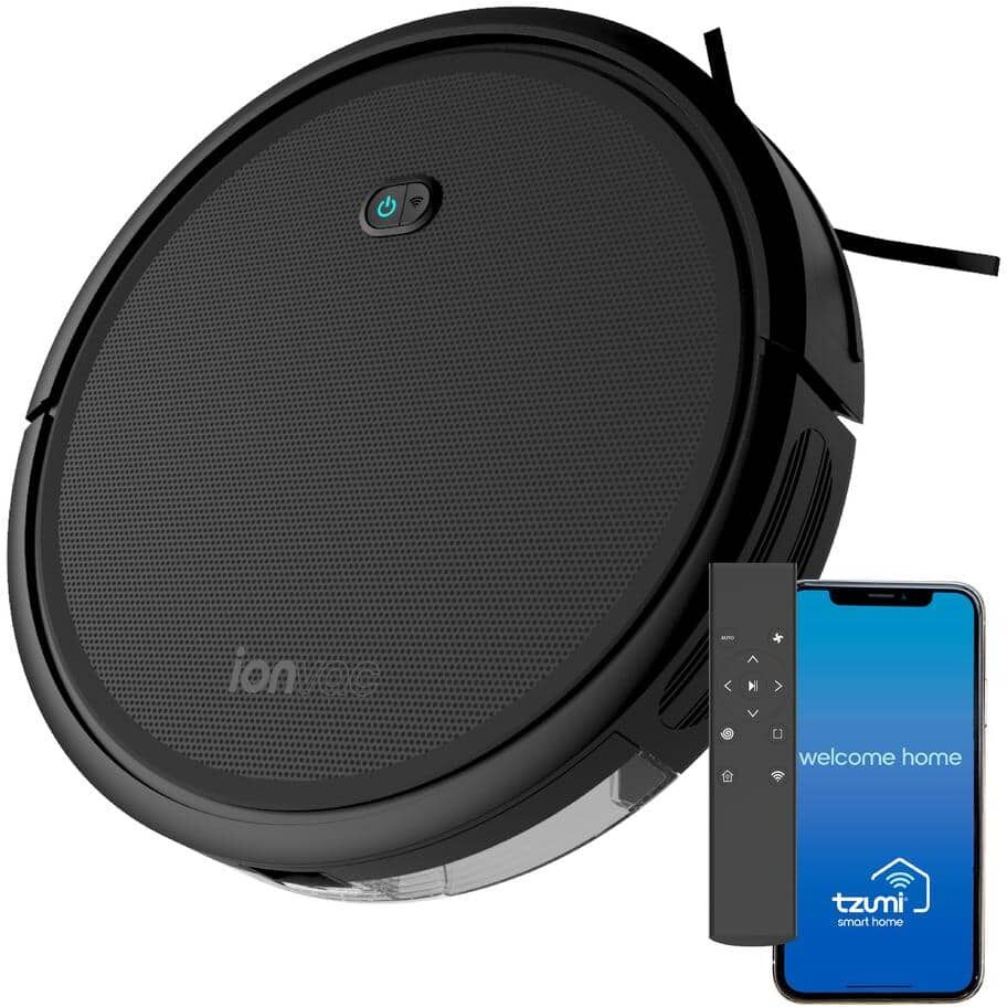 Tzumi 14.4-Volt Ion Robotic Vacuum Cleaner Self-Charging Controlled Via Mobile App or Voice Activated Wi-Fi Connected