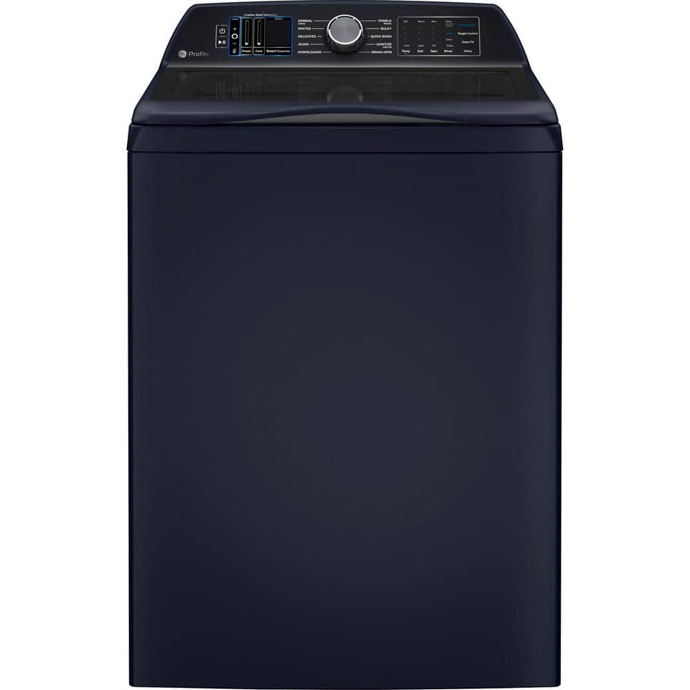 GE Profile 5.4 cu. ft. High-Efficiency Smart Top Load Washer in Sapphire Blue with Built-in Alexa Voice Assistant