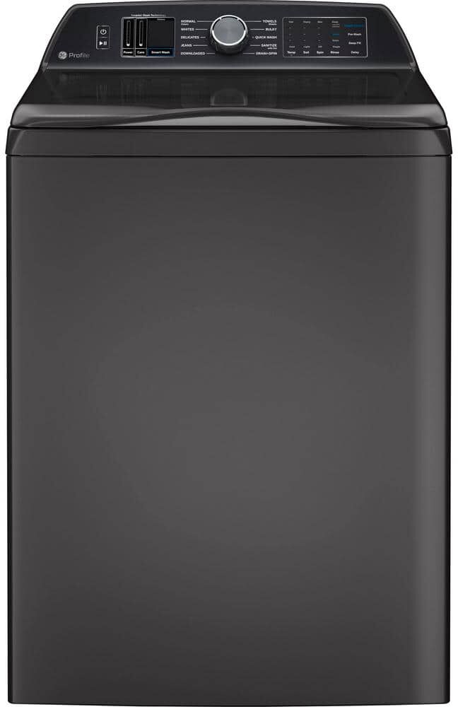 GE Profile 5.4 cu. ft. High-Efficiency Smart Top Load Washer in Diamond Gray with Quiet Wash Dynamic Balancing Technology