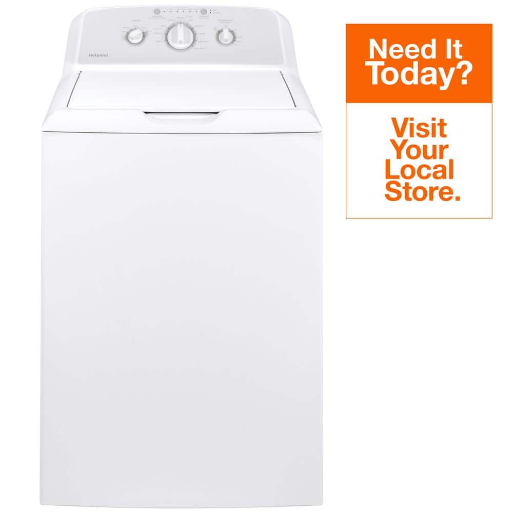 Hotpoint 3.8 cu. ft. Top Load Washer with Stainless Steel Basket in White