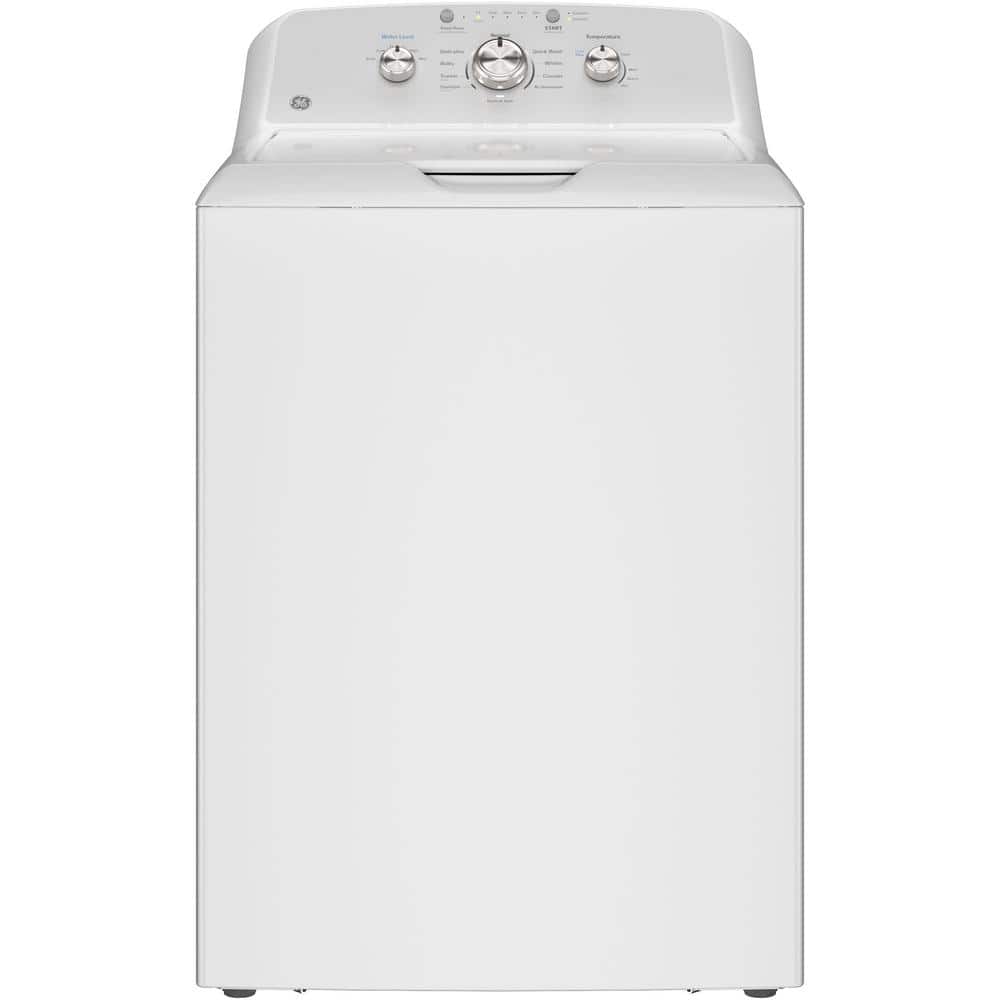 GE 4.3 cu. ft. Top Load Washer in White with Dual Action Agitator and Sanitize with Oxi