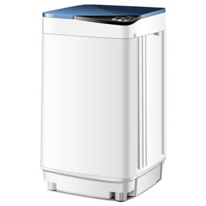 Costway 0.8 cu. ft. Traditional Full-Automatic Portable Top Load Washer in Blue with UV Light-UL Certified