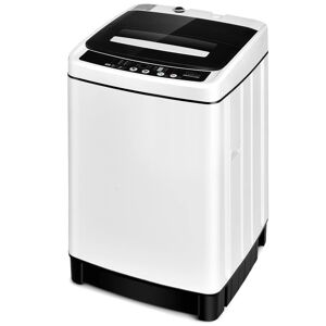 Costway 1.5 cu. ft. High Efficiency Full-Automatic Portable Top Load Washer Dryer with Child Lock in White-UL and ETL Certified