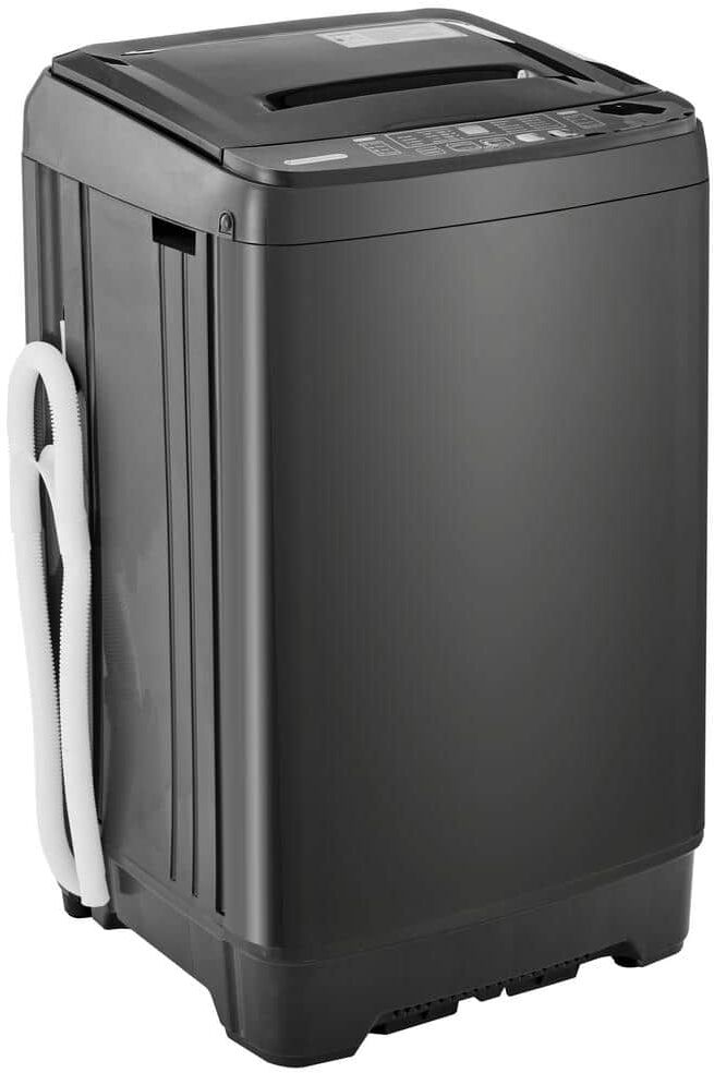 Merax 1.25 cu. ft. Top Load Washer Fully Automatic Washing Machine in Antique Gray White with 8 Water Levels and 10 Programs