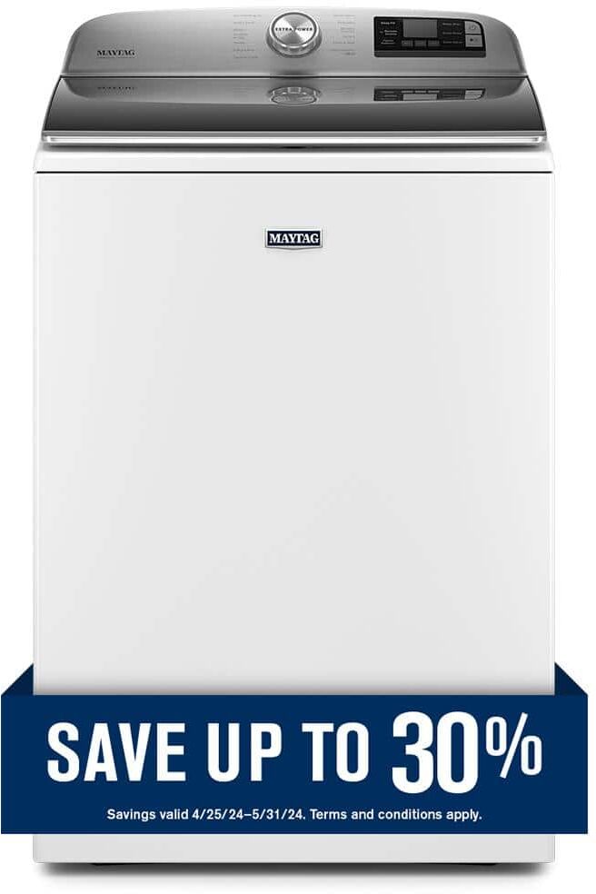 Maytag 5.2 cu. ft. Smart Capable White Top Load Washing Machine with Extra Power, ENERGY STAR