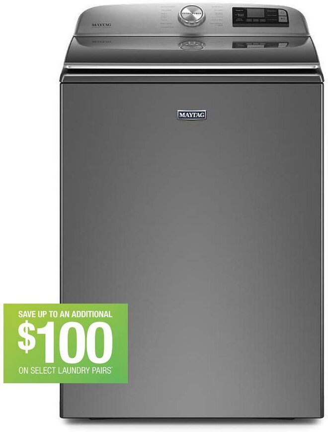 Maytag 5.3 cu. ft. Smart Capable Metallic Slate Top Load Washing Machine with Extra Power, ENERGY STAR