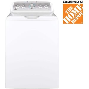 GE 4.6 cu. ft. High-Efficiency White Top Load Washing Machine with Sanitize with Oxi, ENERGY STAR