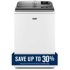 Maytag 5.3 cu. ft. Smart Capable White Top Load Washing Machine with Extra Power, ENERGY STAR